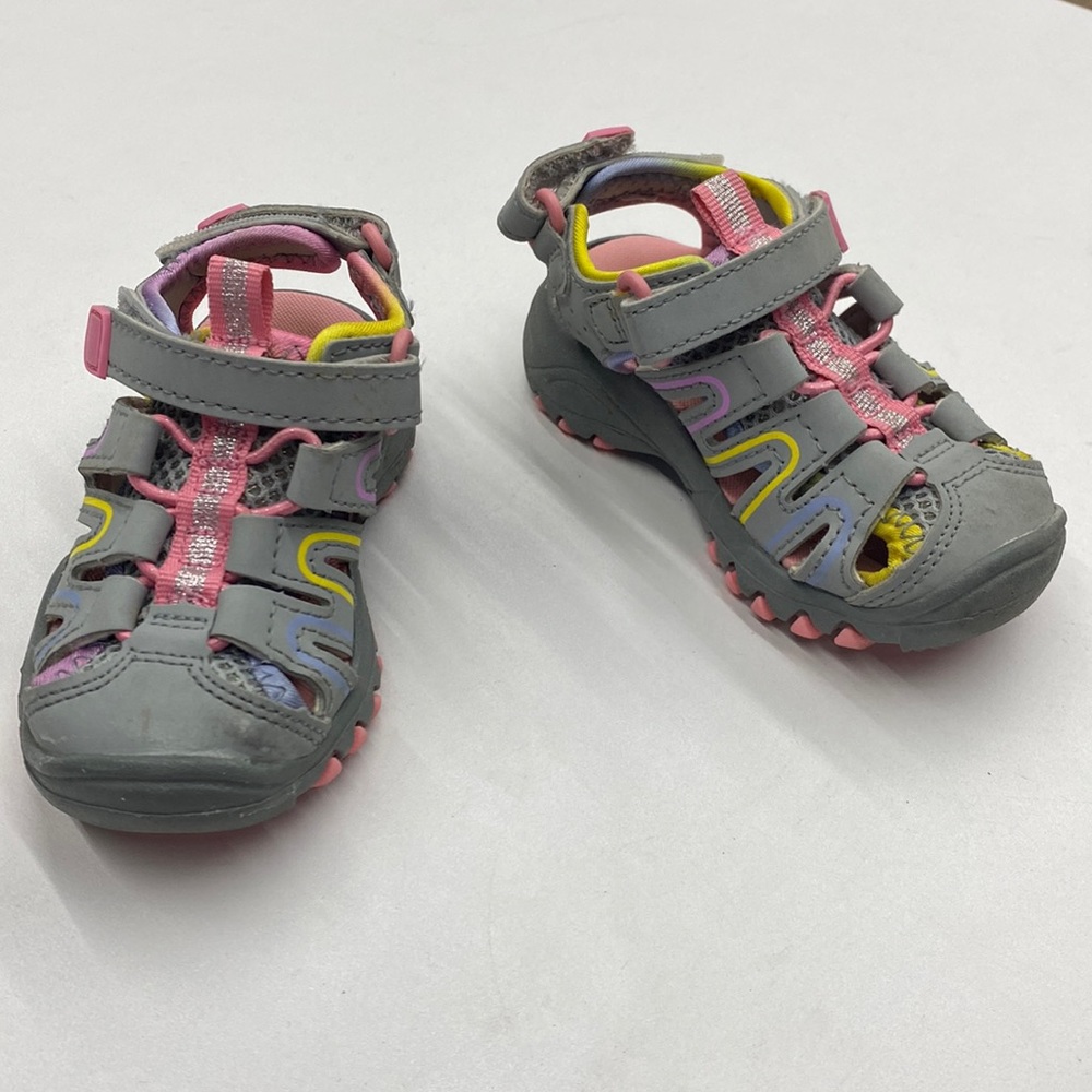 Cat and jack grey&pink sandals water shoes hiking size 5
